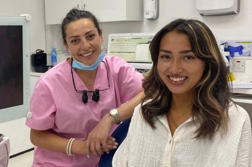 Dr Edina in London having a free Invisalign consultation