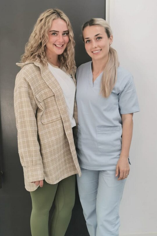 Alina, our clinic manager, with an Invisalign patient in London