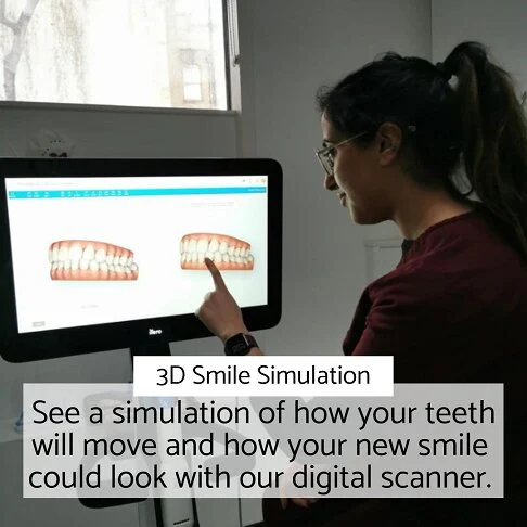 Dr Kiren creating a treatment plan for braces at our London clinic