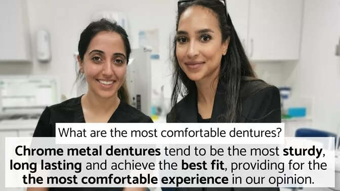 What are the most comfortable dentures to wear